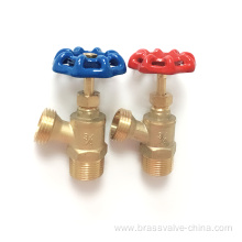 3/4'' Brass angle drain boiler valve with steel wheel